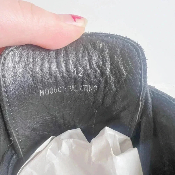 Bruno Magli Palatino Men's Black Pebbled Leather Combat Boots Size 12 - Picture 7 of 11